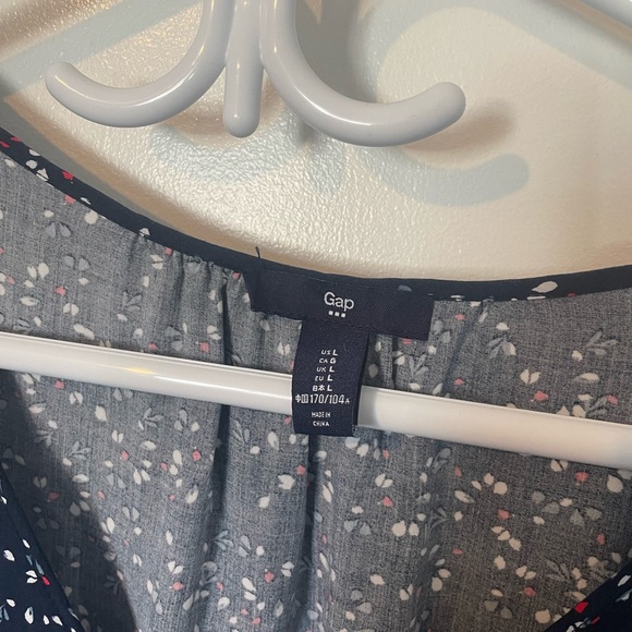 Navy floral print dress-Gap size L - Picture 3 of 5